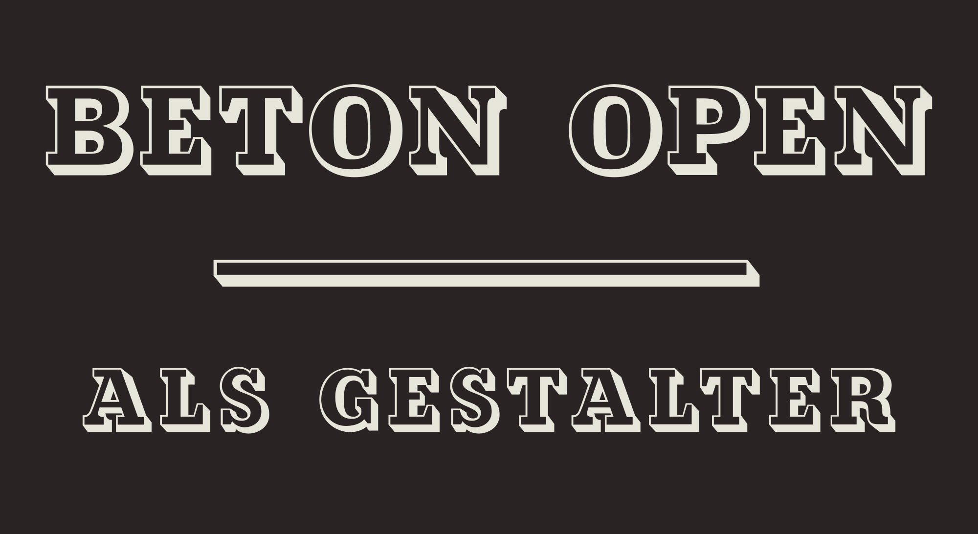 Font - Beton Open