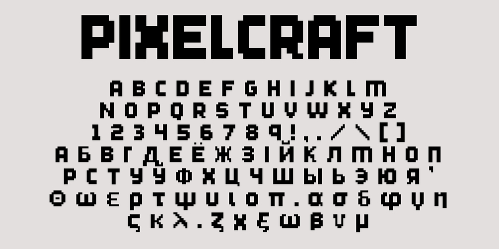 Font - Pixelcraft