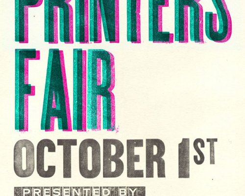 Printers Fair Letterpress Poster
